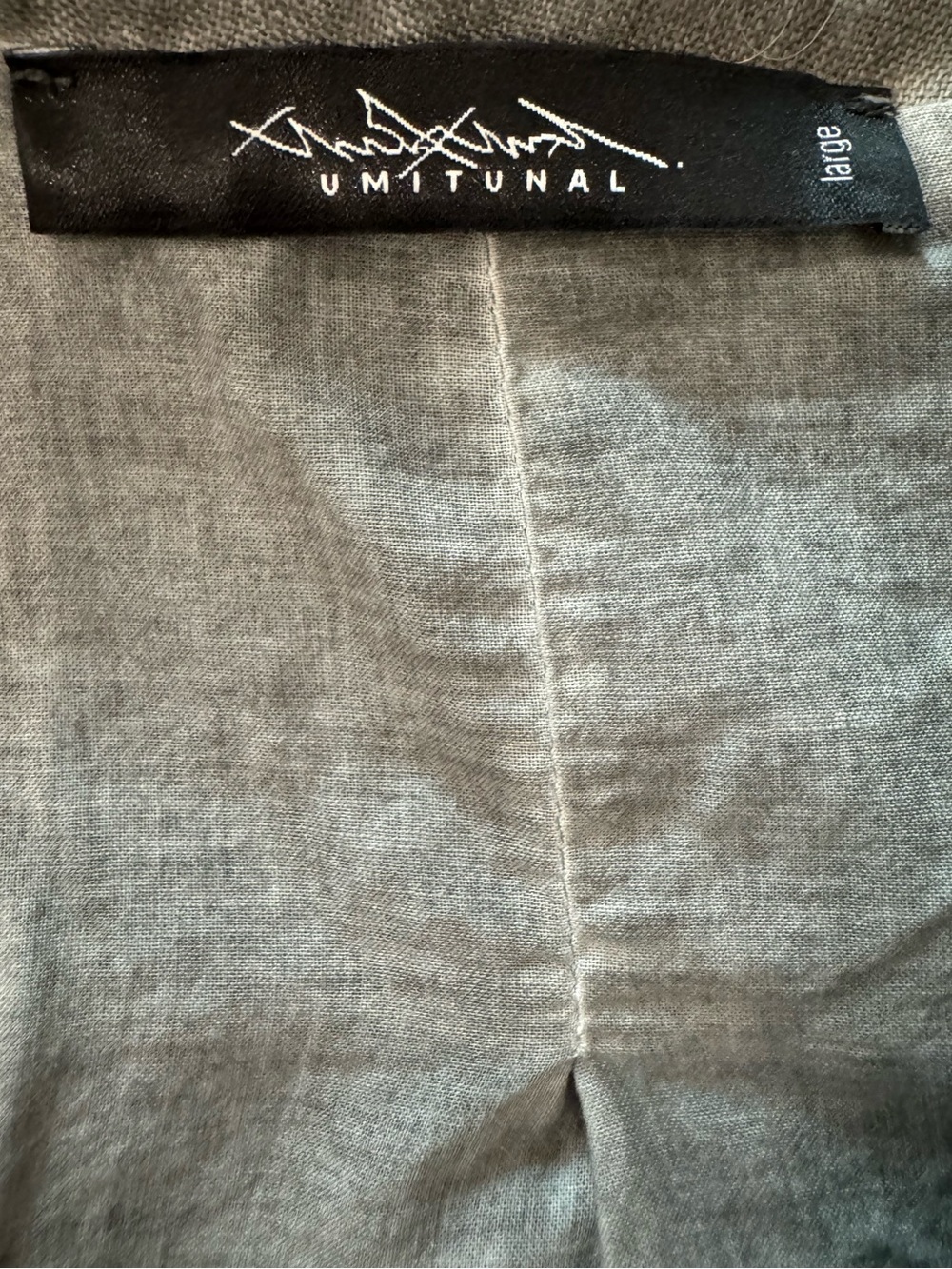UMIT UNAL 100% Linen Lagenlook Avant-Garde Jacket Made in Turkey Size Large VGUC - Picture 3 of 6